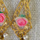 Rosebud Golden Drop Earrings